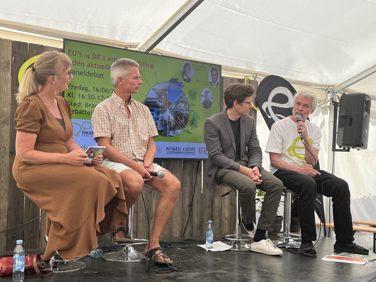 Gunnar Boye Olesen, Niels Fuglsang, Mads Aarup og Kathrine Olldag i debat.