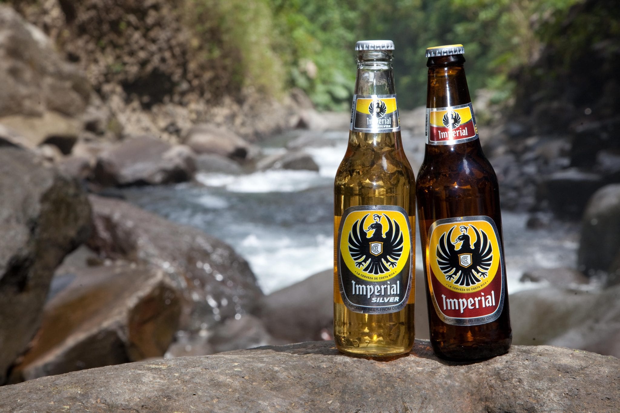 De to vandpositive øl, som du kan drikke med god samvittighed. Den klassiske til højre og den nyeste smagsvariant Imperial Silver til venstre. Foto: Imperial Cerveza