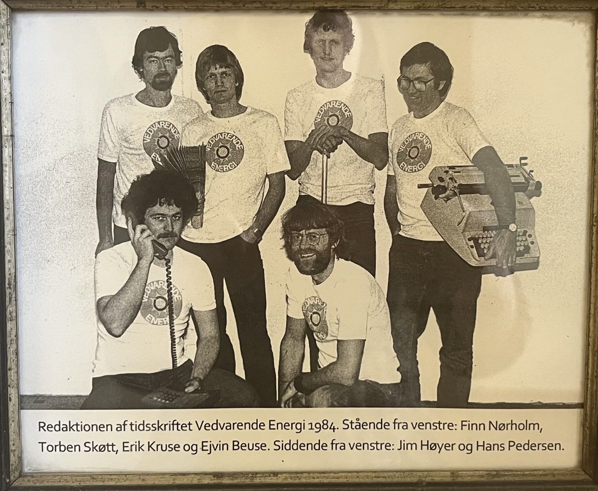 Redaktionen på OVE's tidsskrift i 1984.